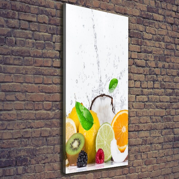 Cuadro canvas decorativo para salón vertical Fruta