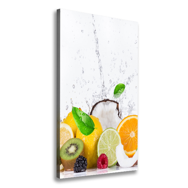Cuadro canvas decorativo para salón vertical Fruta