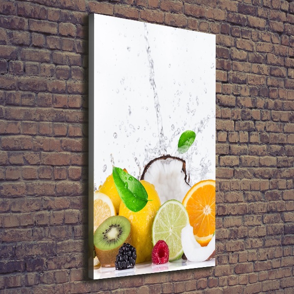 Cuadro canvas decorativo para salón vertical Fruta