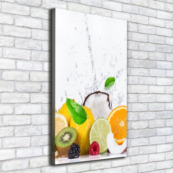 Cuadro canvas decorativo para salón vertical Fruta