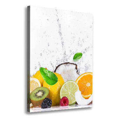 Cuadro canvas decorativo para salón vertical Fruta