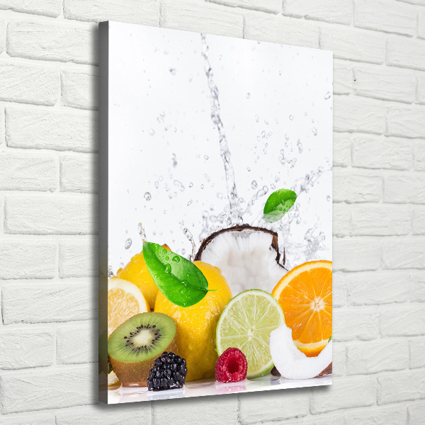Cuadro canvas decorativo para salón vertical Fruta