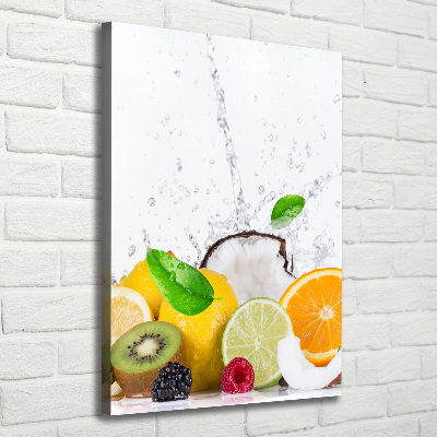 Cuadro canvas decorativo para salón vertical Fruta