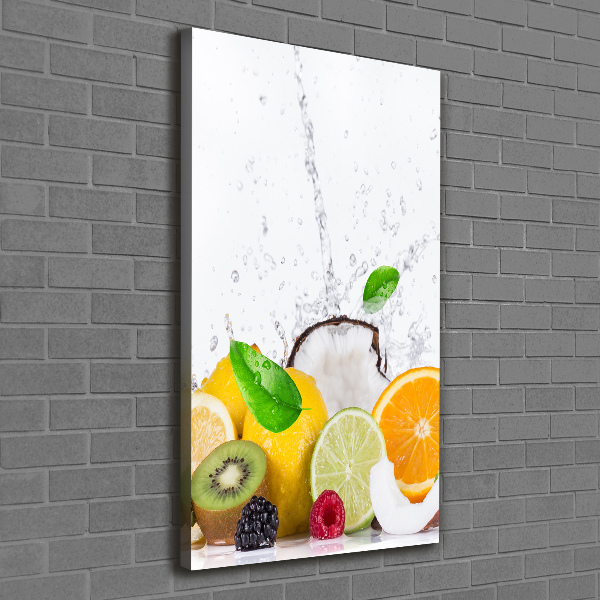 Cuadro canvas decorativo para salón vertical Fruta