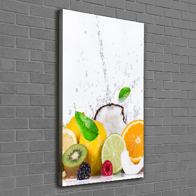 Cuadro canvas decorativo para salón vertical Fruta