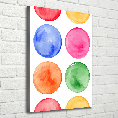Impresión en lienzo vertical Círculos de colores