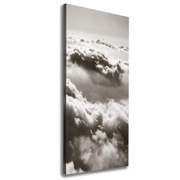 Cuadro canvas decorativo para salón vertical Vuelo sobre las nubes