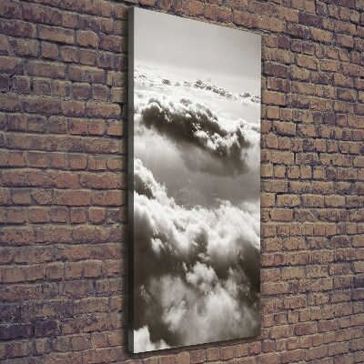 Cuadro canvas decorativo para salón vertical Vuelo sobre las nubes