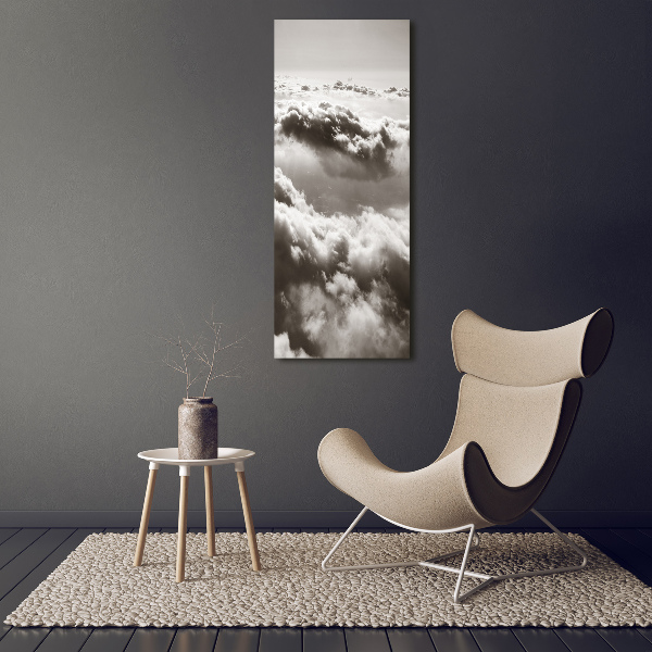 Cuadro canvas decorativo para salón vertical Vuelo sobre las nubes