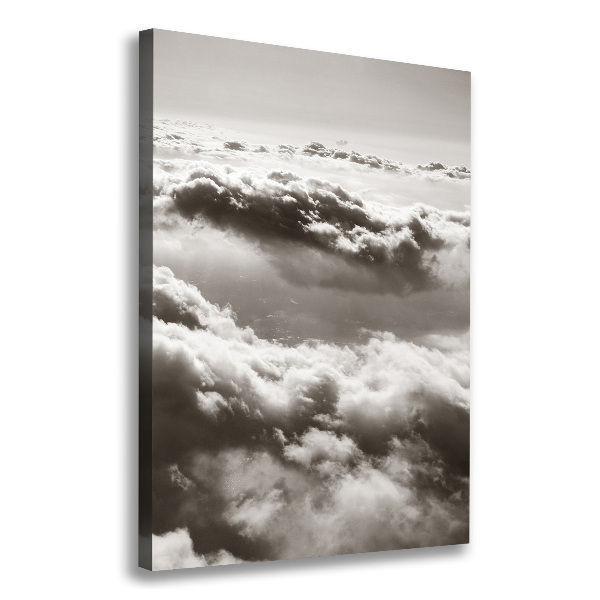 Cuadro canvas decorativo para salón vertical Vuelo sobre las nubes