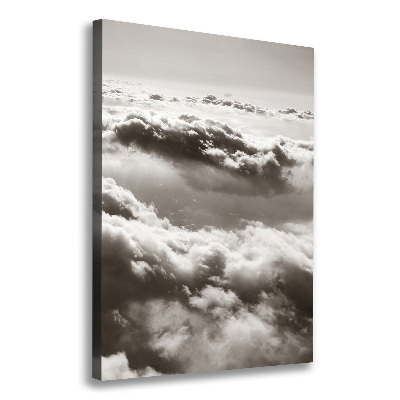 Cuadro canvas decorativo para salón vertical Vuelo sobre las nubes