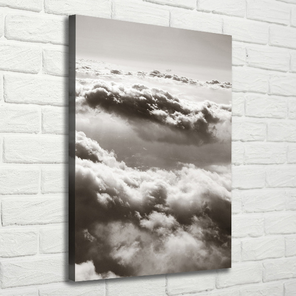 Cuadro canvas decorativo para salón vertical Vuelo sobre las nubes