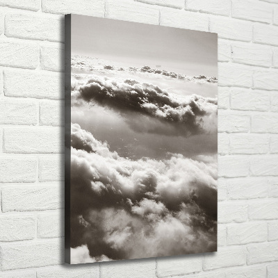Cuadro canvas decorativo para salón vertical Vuelo sobre las nubes