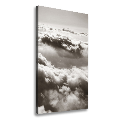 Cuadro canvas decorativo para salón vertical Vuelo sobre las nubes