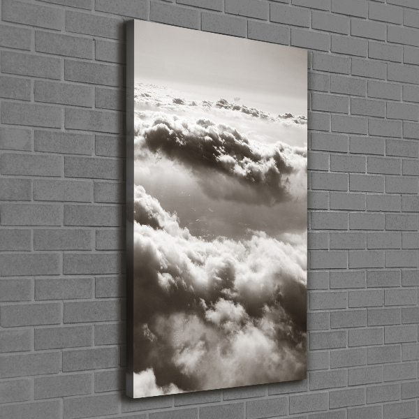 Cuadro canvas decorativo para salón vertical Vuelo sobre las nubes