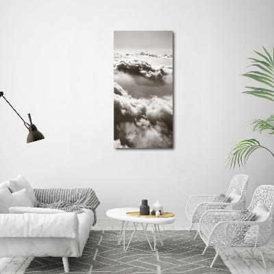 Cuadro canvas decorativo para salón vertical Vuelo sobre las nubes