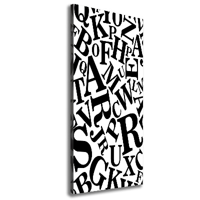 Nowoczesny obraz canvas na ramie pionowy Alfabet