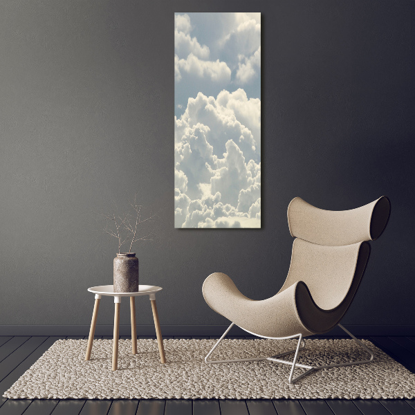 Cuadro moderno en lienzo resistente uv vertical Nubes