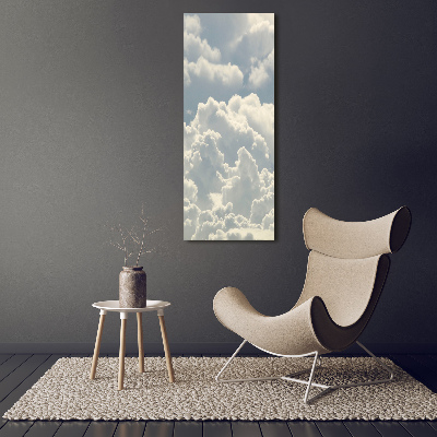 Cuadro moderno en lienzo resistente uv vertical Nubes