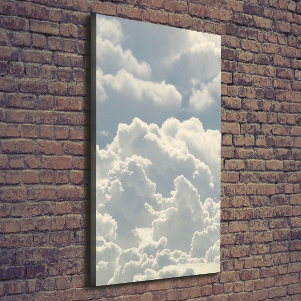 Cuadro moderno en lienzo resistente uv vertical Nubes