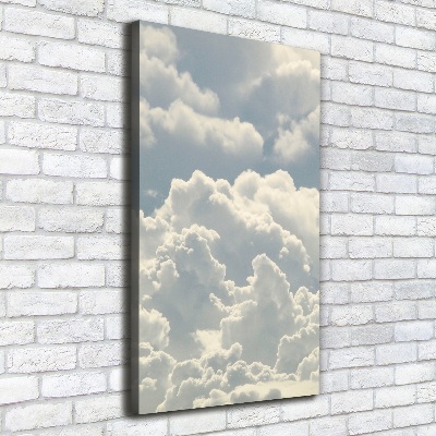 Cuadro moderno en lienzo resistente uv vertical Nubes