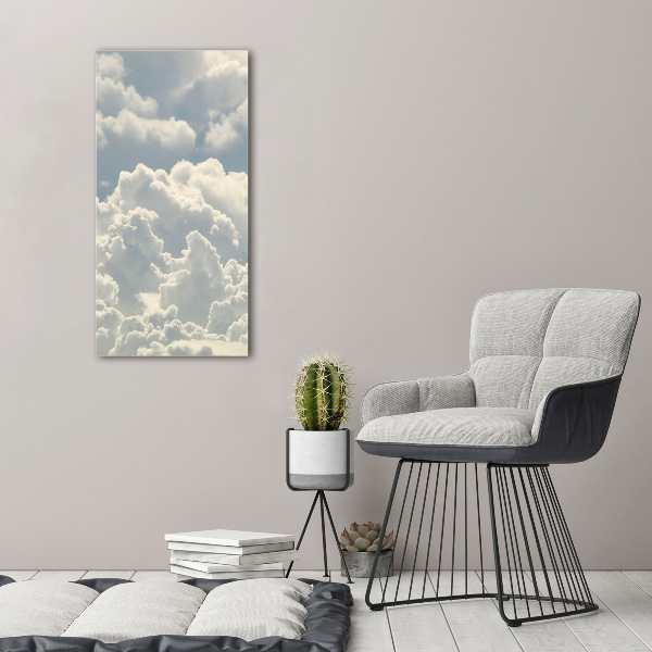 Cuadro moderno en lienzo resistente uv vertical Nubes