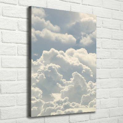 Cuadro moderno en lienzo resistente uv vertical Nubes