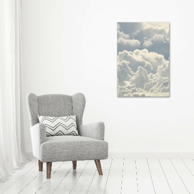 Cuadro moderno en lienzo resistente uv vertical Nubes