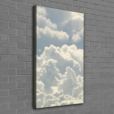 Cuadro moderno en lienzo resistente uv vertical Nubes