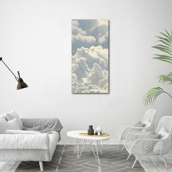 Cuadro moderno en lienzo resistente uv vertical Nubes