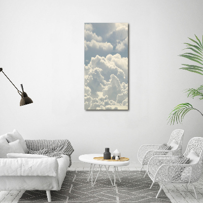 Cuadro moderno en lienzo resistente uv vertical Nubes