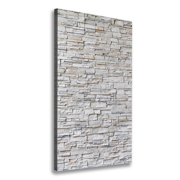 Cuadro canvas decorativo para salón vertical Muro de piedra