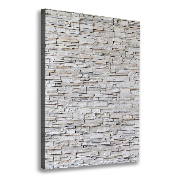 Cuadro canvas decorativo para salón vertical Muro de piedra