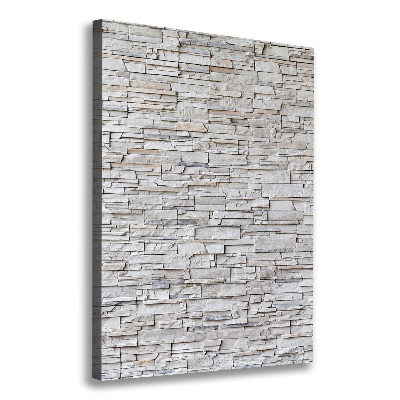 Cuadro canvas decorativo para salón vertical Muro de piedra