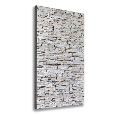 Cuadro canvas decorativo para salón vertical Muro de piedra