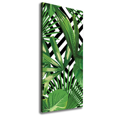 Foto obraz na płótnie pionowy Tropikalne liście