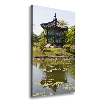 Fotografía en lienzo vertical Parque japonés