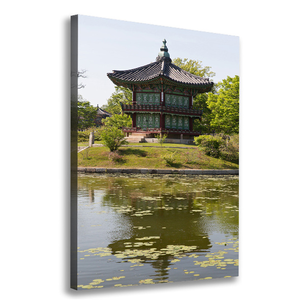 Fotografía en lienzo vertical Parque japonés