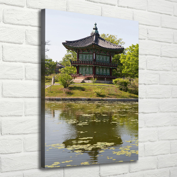 Fotografía en lienzo vertical Parque japonés