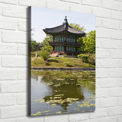Fotografía en lienzo vertical Parque japonés