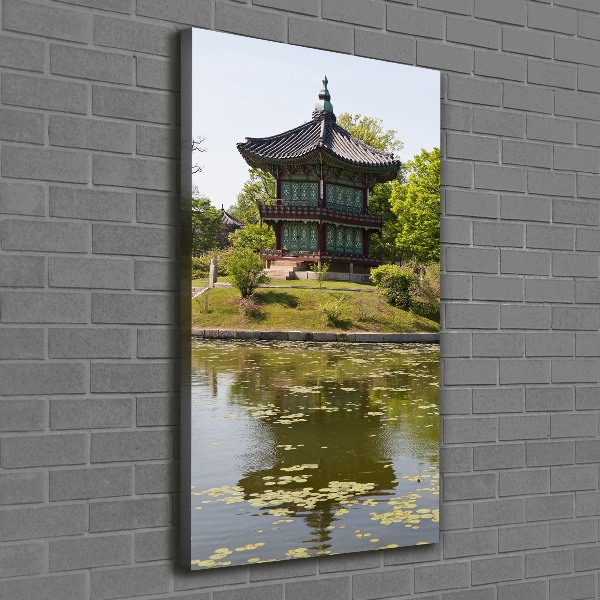 Fotografía en lienzo vertical Parque japonés