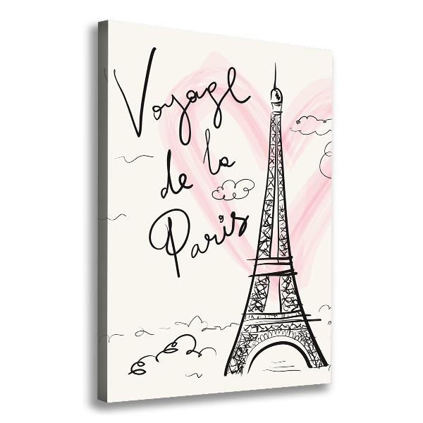 Fotografía en lienzo vertical Torre Eiffel de París