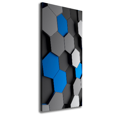 Cuadro canvas decorativo para salón vertical Abstracción 3D