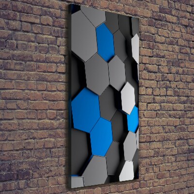 Cuadro canvas decorativo para salón vertical Abstracción 3D