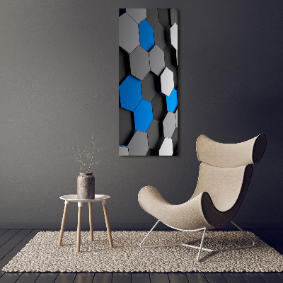Cuadro canvas decorativo para salón vertical Abstracción 3D