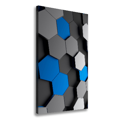 Cuadro canvas decorativo para salón vertical Abstracción 3D