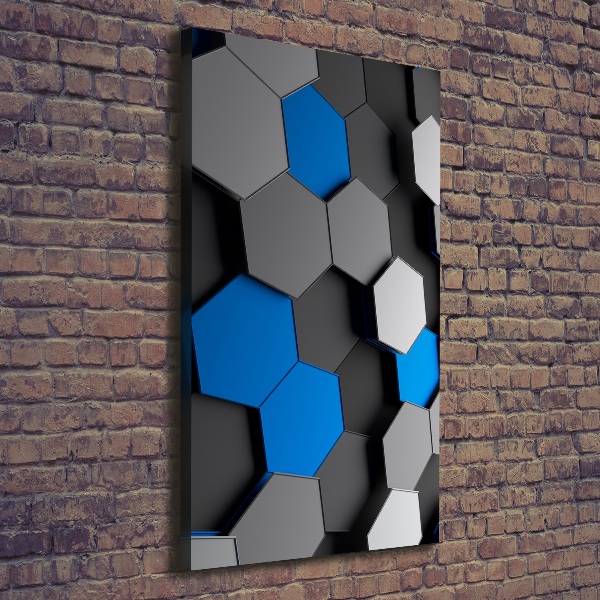 Cuadro canvas decorativo para salón vertical Abstracción 3D