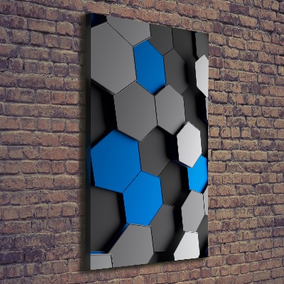 Cuadro canvas decorativo para salón vertical Abstracción 3D