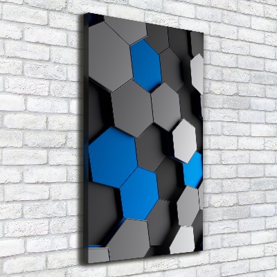 Cuadro canvas decorativo para salón vertical Abstracción 3D