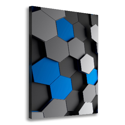 Cuadro canvas decorativo para salón vertical Abstracción 3D